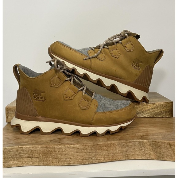 Sorel Kinetic Caribou Sneaker Waterproof Shoes Womens Size 8 Lace Up Boots - Picture 2 of 12